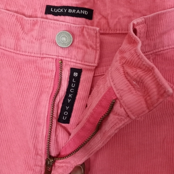 Lucky Brand Mid Rise Slim Fit Cropped Corduroy Jeans Size 12 - Picture 4 of 15